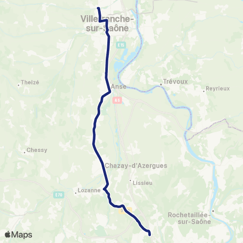 TCL Scolaires Anse / Chazay / Limonest / Morancé - Dardilly map