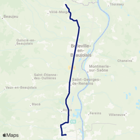 TCL Scolaires Lancie - Villefranche map