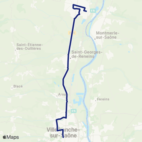 TCL Scolaires Dracé / Belleville - Villefranche map