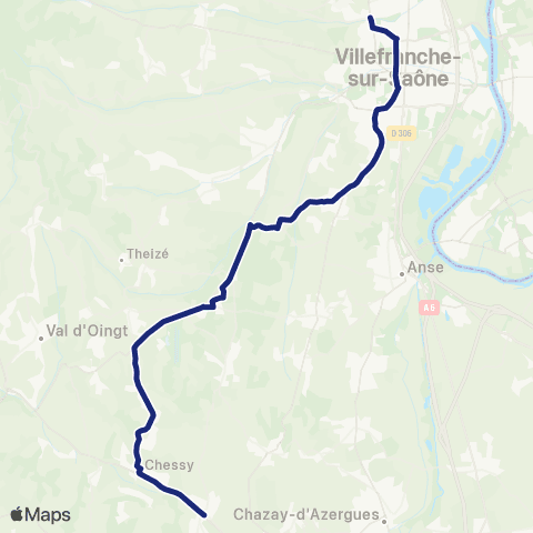 TCL Scolaires Châtillon-d'Azergues - Gleizé map