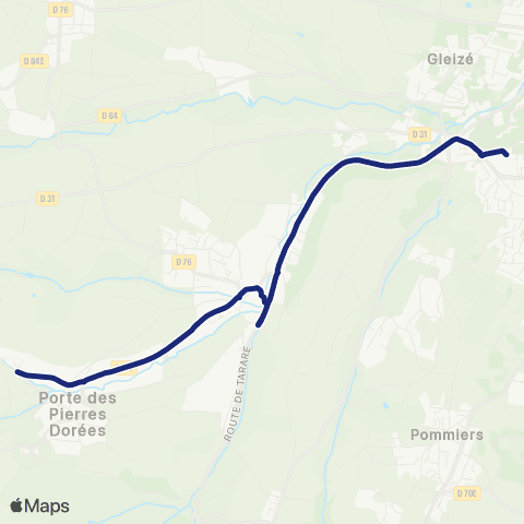 TCL Scolaires P.P Dorées - Limas map