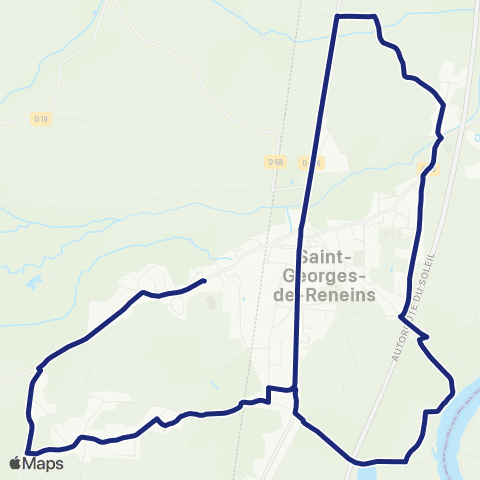 TCL Scolaires Saint-Georges-de-Reneins map