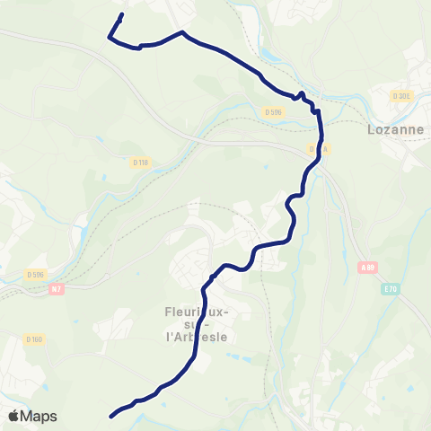 TCL Scolaires Fleurieux - Châtillon map