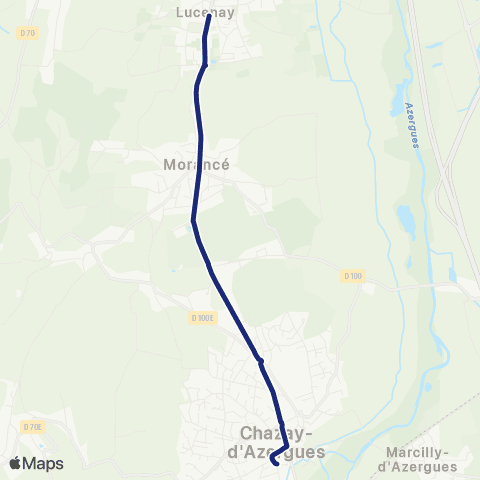TCL Scolaires Lucenay / Morancé - Chazay-d'Azergues map