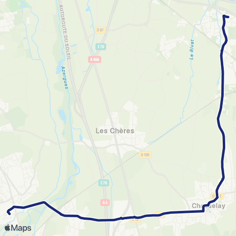 TCL Scolaires Quincieux - Chazay-d'Azergues map