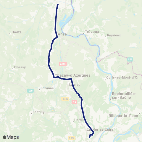TCL Scolaires Villefranche / Morancé - Lyon map