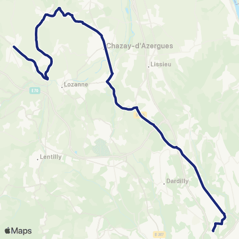 TCL Scolaires Châtillon - Lyon map