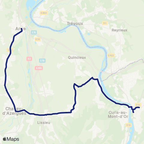 TCL Scolaires Anse - Neuville-sur-Saône map