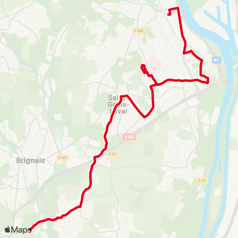 TCL Gare d'Oullins - St Genis 2 / Lycée Descartes map