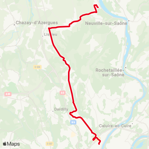 TCL Gare de Vaise - Limonest Cimetière / St-Germain Gare map