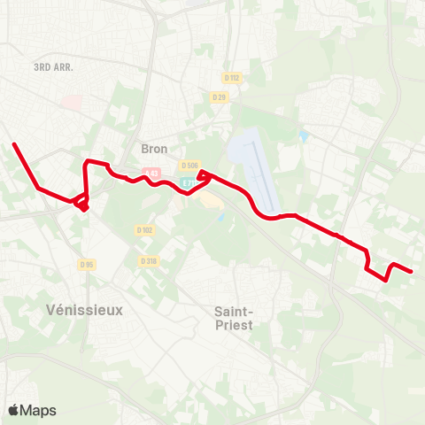 TCL Lycée Lumière - Manissieux Pierre blanche map