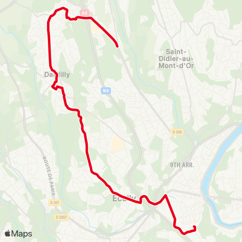 TCL Gorge de Loup - Dardilly le Jubin / Limonest le Puy d'Or map