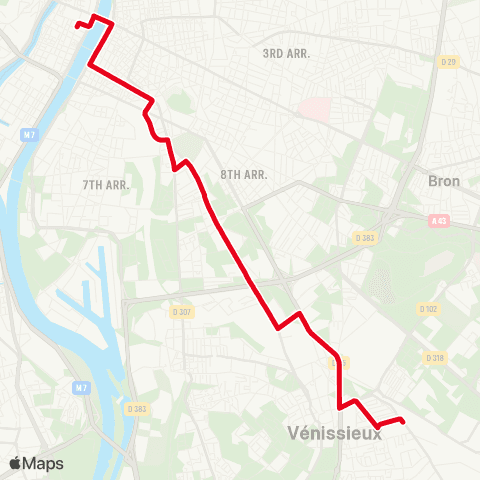 TCL Bellecour A. Poncet - Vénissieux le Charréard map