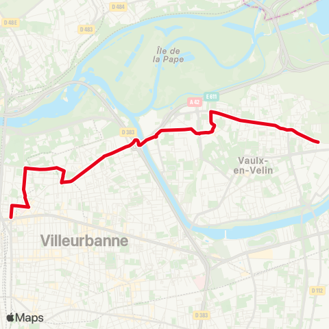 TCL Charpennes - Vaulx O'Hara map
