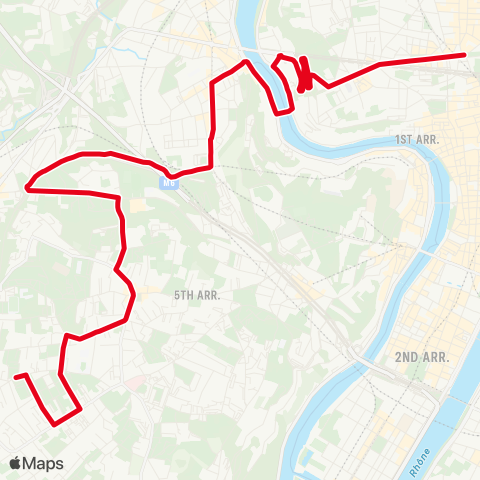 TCL Croix Rousse - Valdo map