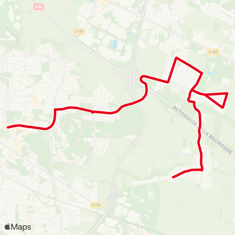 TCL St-Priest Hôtel de Ville - la Fouillouse map