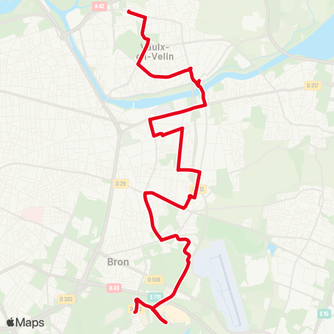 TCL Vaulx la Grappinière - Parilly Uni Hippodrome map