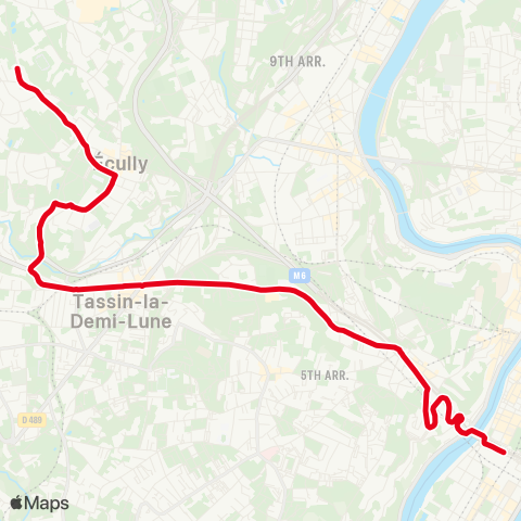 TCL Perrache - Campus Lyon Ouest map