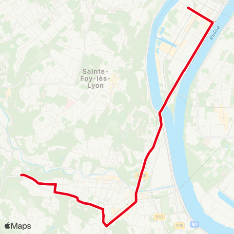 TCL Perrache - Oullins le Golf map