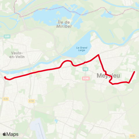 TCL Laurent Bonnevay - Meyzieu ZI map