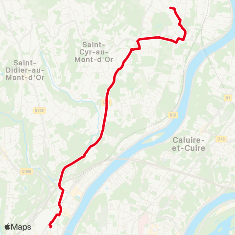 TCL Gare de Vaise - Écoles de Collonges map