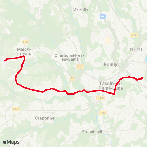 TCL Gorge de Loup - Saint Consorce map