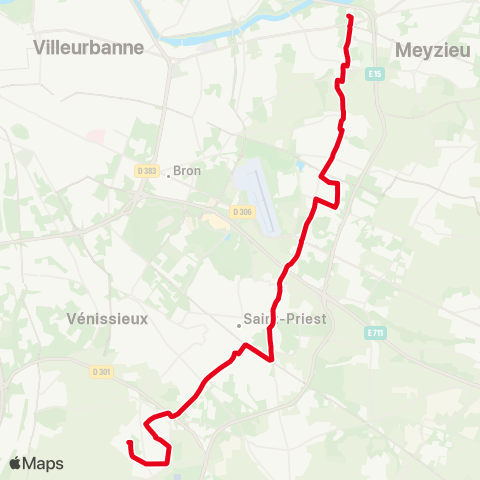 TCL Décines Grand Large - Corbas les Balmes map