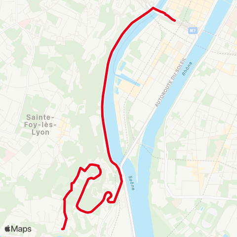 TCL Perrache - Oullins Clément Désormes map