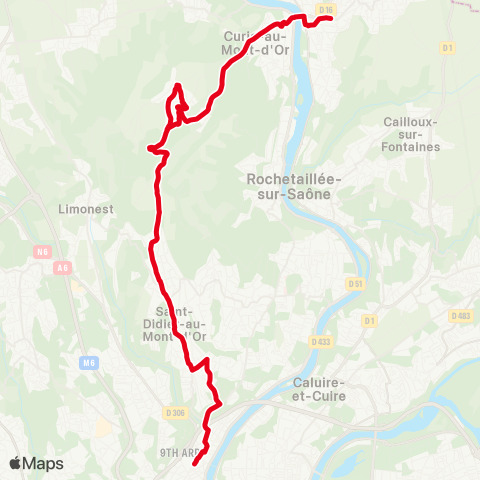 TCL Gare de Vaise - Neuville map
