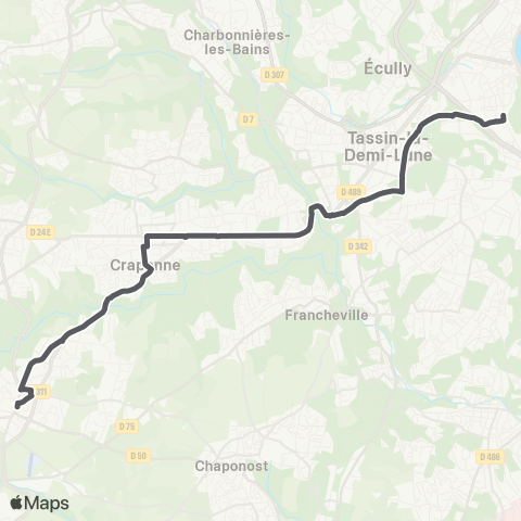 TCL Gorge de Loup - Brindas Centre map