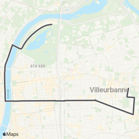TCL Flachet Alain Gilles - Cité Intl map