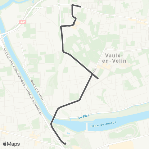 TCL Laurent Bonnevay - Vaulx la Grappinière map