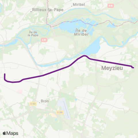 TCL Gare Part-Dieu Villette - Meyzieu les Panettes map