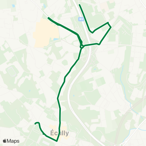 TCL Gare d'Écully la Demi-Lune - les Sources map