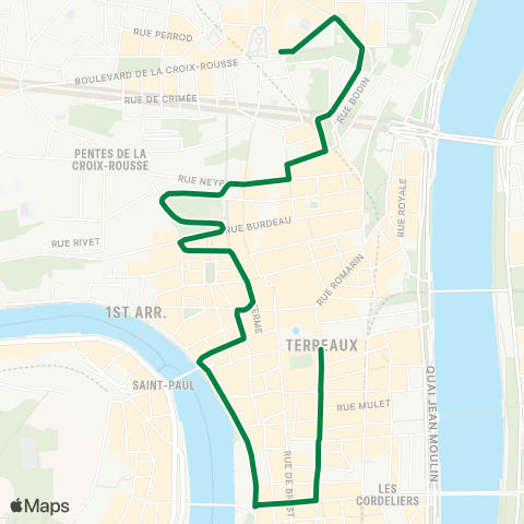 TCL Hôtel de Ville Louis Pradel - Croix Rousse map