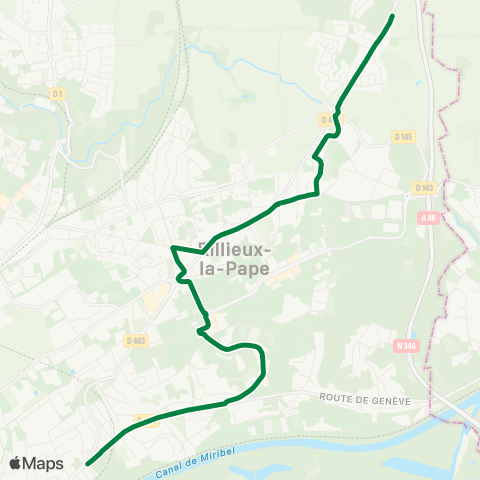 TCL La Buissière Viralamande – Rillieux Vancia map