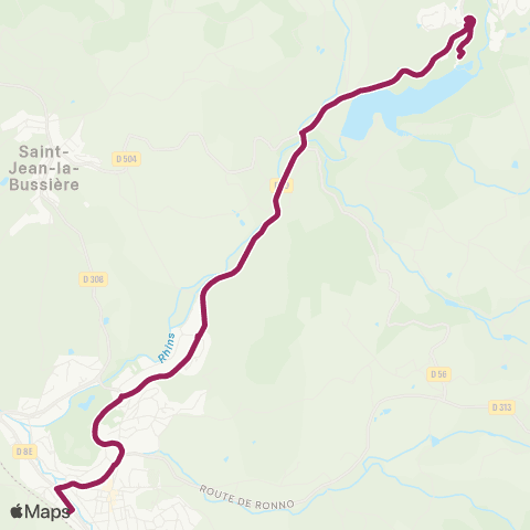 TCL Gare d'Amplepuis - Lac des Sapins map