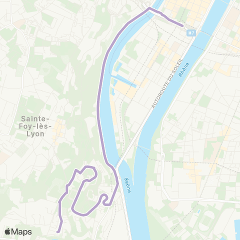 TCL Perrache - Oullins Clément Désormes map