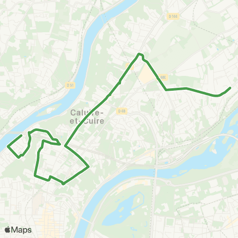 TCL Caluire Bords de Saône - Chemin de Crépieux map
