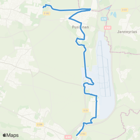 TCL Meyzieu ZI - Aéroport St Exupéry - Maréchal juin map