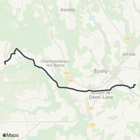 TCL Gorge de Loup - Marcy Campus Sanofi (Express) map