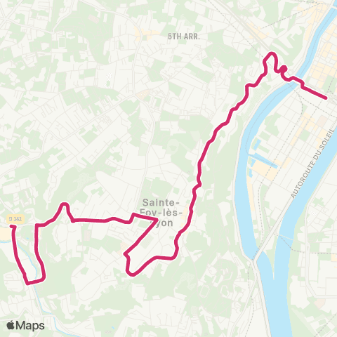 TCL Perrache - Francheville Taffignon map