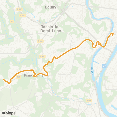 TCL Bellecour St Exupéry - Fort du Bruissin map