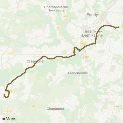TCL Gorge de Loup - Brindas Centre map