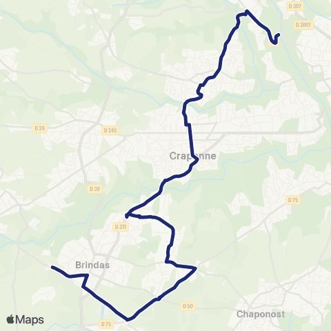 TCL Scolaires Lycée Blaise Pascal (Charbonnières-les-Bains) map