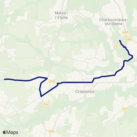 TCL Scolaires Lycée Blaise Pascal (Charbonnières-les-Bains) map