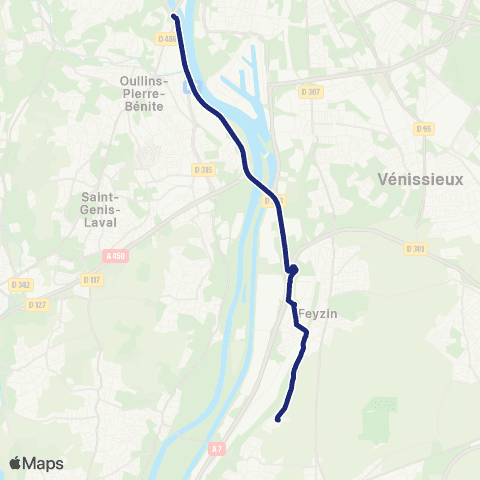 TCL Scolaires Ctre scolaire Assomption Bellevue (la Mulatière) map
