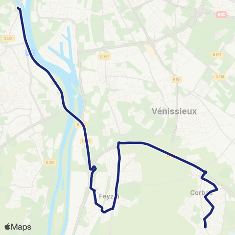 TCL Scolaires Ctre scolaire Assomption Bellevue (la Mulatière) map