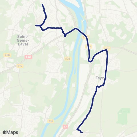 TCL Scolaires St-Thom. d'Aquin & ND Bon Conseil (Oullins & St-Genis-Laval) map