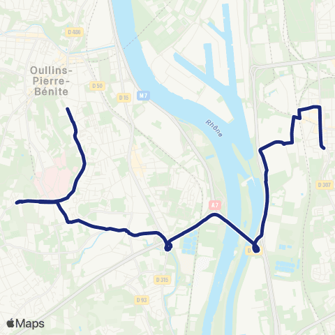 TCL Scolaires St-Thom. d'Aquin & ND Bon Conseil (Oullins & St-Genis-Laval) map